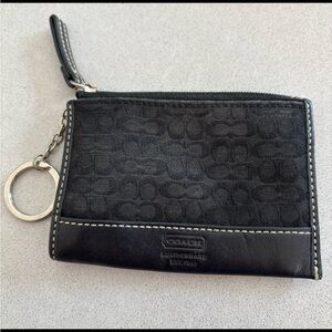 Coach Signature Leather Mini Coin Wallet/Pouch